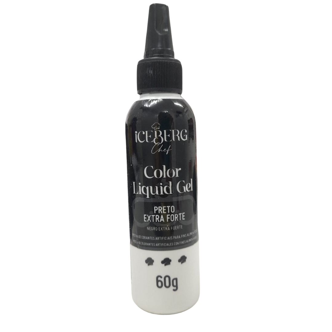 CORANTE LIQUID GEL ICEBERG 60 GR PRETO EXTRA FORTE
