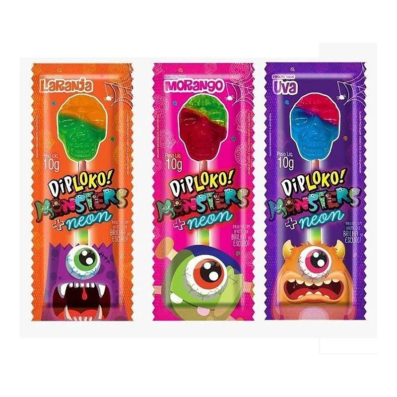 PIRULITO DIPLOKO CAVEIRA NEON UNITARIO
