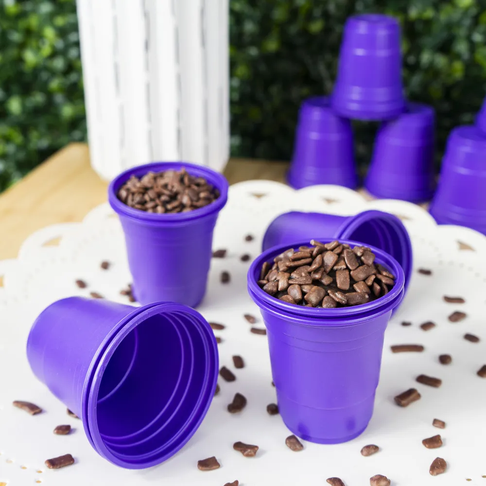 COPO DESCARTAVEL BELLO FESTAS 60 ML ROXO C/20 UN