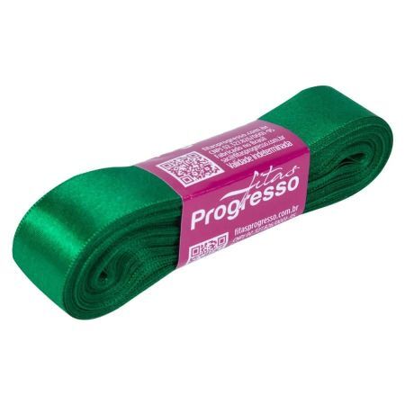 FITA PROGRESSO CETIM 22 MM X 10 MT COR 217 VERDE BANDEIRA
