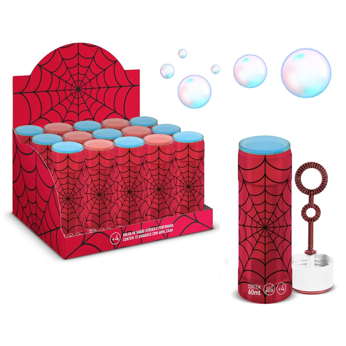 BOLHA DE SABAO SOS IMPORTADORA HOMEM ARANHA UNITARIO