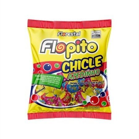 PIRULITO FLORESTAL FLOPITO CHICLE AZEDINHO SORTIDO 500 GR