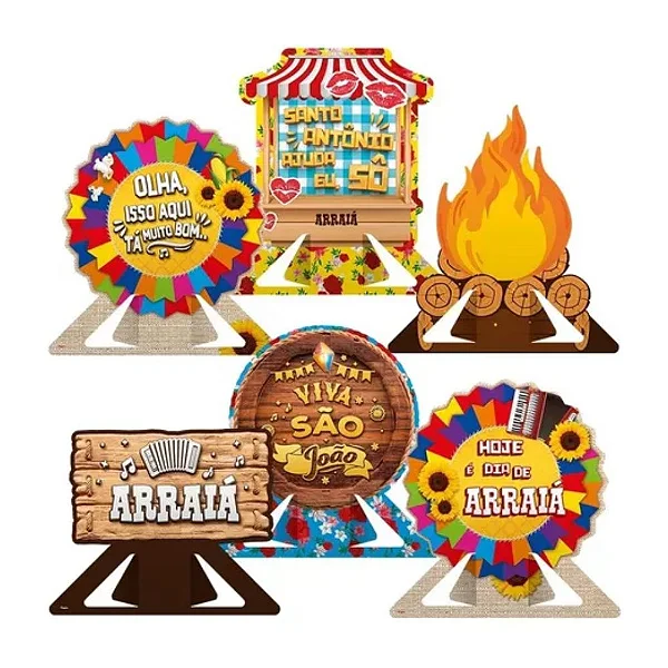 JUNINA DECORACAO DE MESA REGINA ARRAIA DIVERSOS UNITARIO