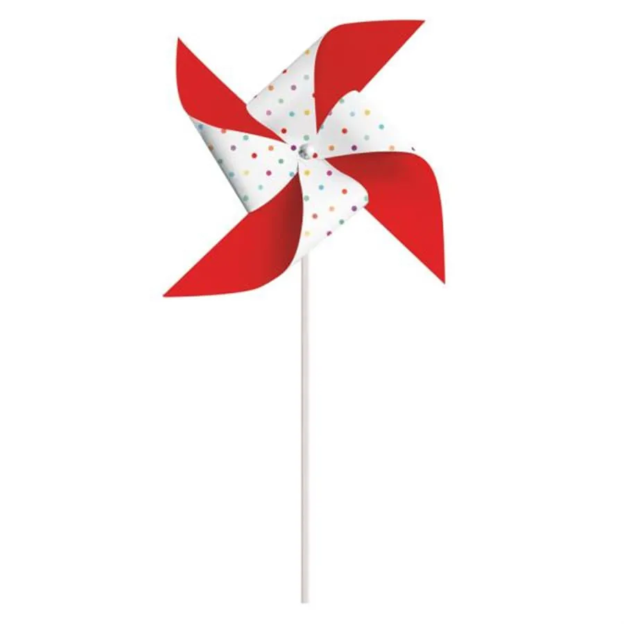 CATAVENTOS DE PAPEL ESTAMPADOS CROMUS LISTRAS VERMELHO C/08 UN