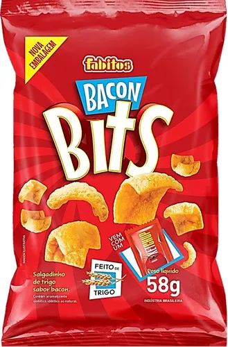 SALGADINHO FABITOS BACON BITS 60 GR UNITARIO