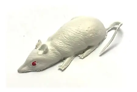 HALLOWEEN RATO BPG BRANCO 14 CM LATEX REF. MT0321