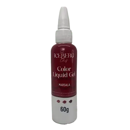 CORANTE LIQUID GEL ICEBERG 60 GR VERMELHO MARSALA