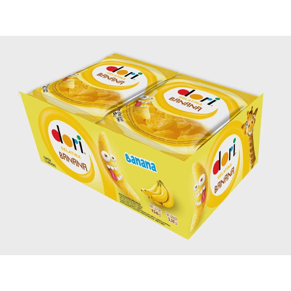 BALA DE GELATINA DORI REGALIZ BANANA 12X13 GR
