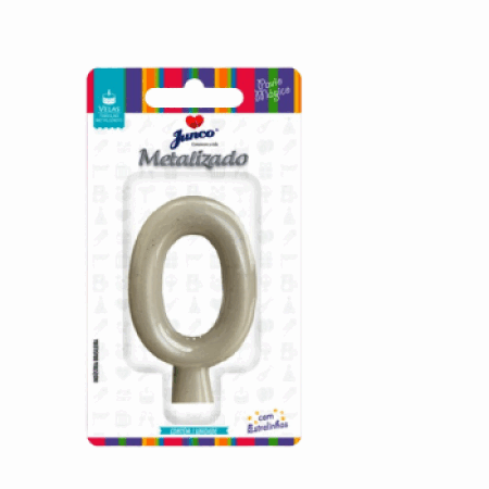 VELA JUNCO METALIZADA PEROLADO BRANCO Nº 0