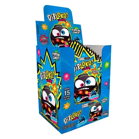 PIRULITO DIPLOKO MINI BOOM BLUEBERRY 10 GR UNITARIO