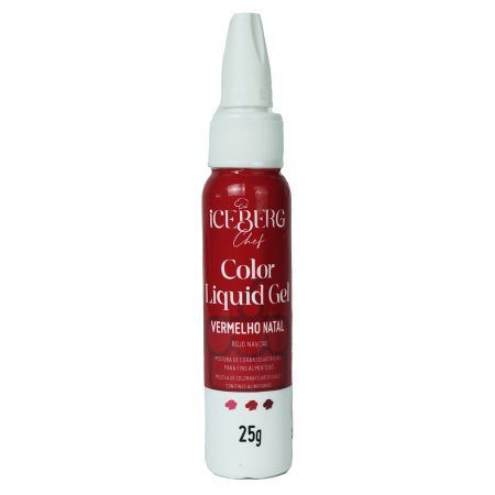 CORANTE LIQUID GEL ICEBERG 25 GR VERMELHO NATAL