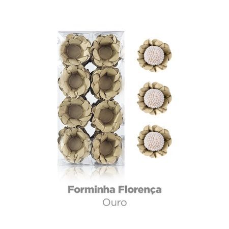 FORMINHA DEC PLAC FLORENCA OURO C/40 UN