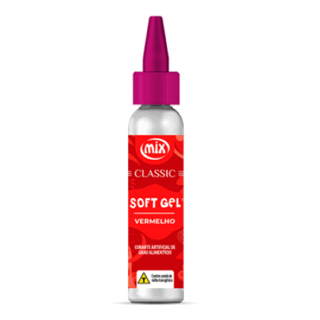 CORANTE SOFT GEL MIX CLASSIC 25 ML VERMELHO