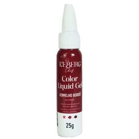 CORANTE LIQUID GEL ICEBERG 25 GR VERMELHO BORDO