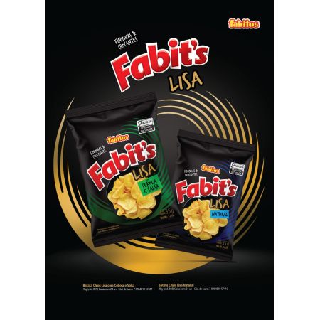 SALGADINHO FABITOS BATATA LISA CEBOLA E SALSA 35 GR