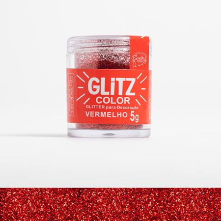 PO BRILHANTE P/ DECORACAO FAB GLITTER VERMELHO 5 GR