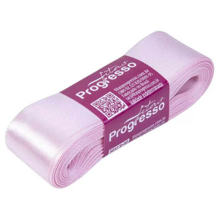 FITA PROGRESSO CETIM 30 MM X 10 MT COR 310 ROSA BEBE