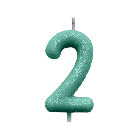 VELA SILVER CANDY COLOR VERDE Nº 2