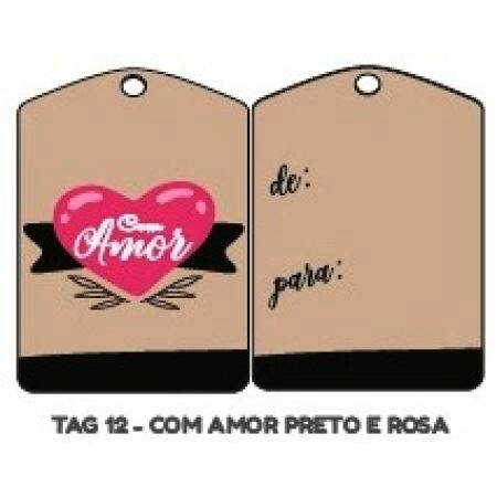 TAG HIPER EMB. COM AMOR - ROSA E PRETO REF. 12