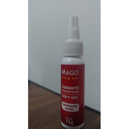 CORANTE SOFT GEL MAGO 15 ML VERMELHO NATAL