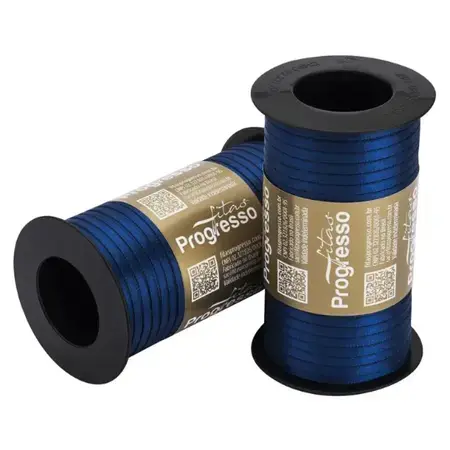 FITA PROGRESSO CETIM DUPLO 04 MM X 100 MT COR 215 AZUL MARINHO