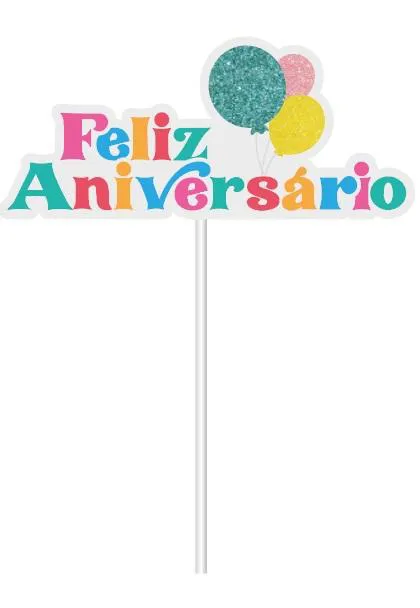 TOPO DE BOLO GRINTOY FELIZ ANIVERSARIO BALAO
