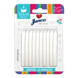 VELA PALITO JUNCO ESPIRAL BRANCA C/20 UN