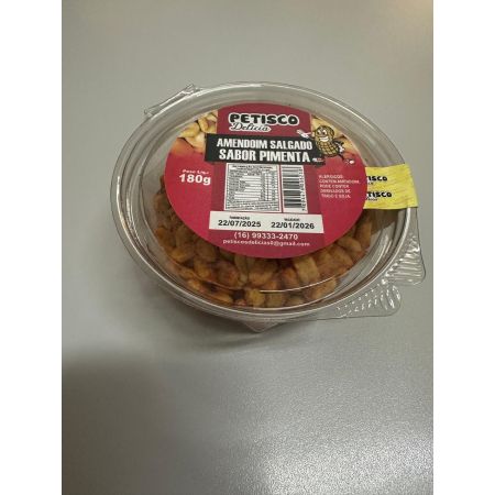 AMENDOIM PETISCO DELICIA PIMENTA POTE 180 GR