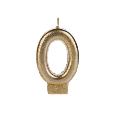 VELA SILVER GLITTER DOURADA Nº 0