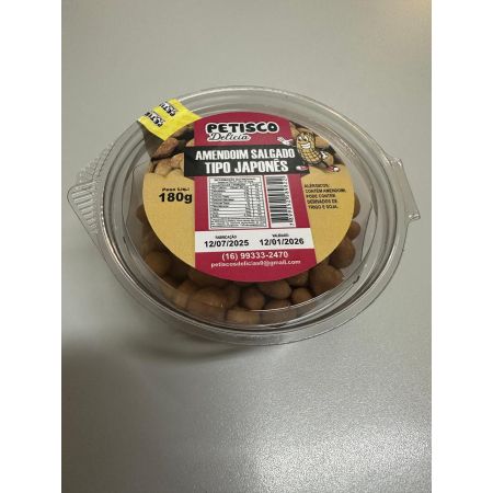 AMENDOIM PETISCO DELICIA JAPONES POTE 180 GR