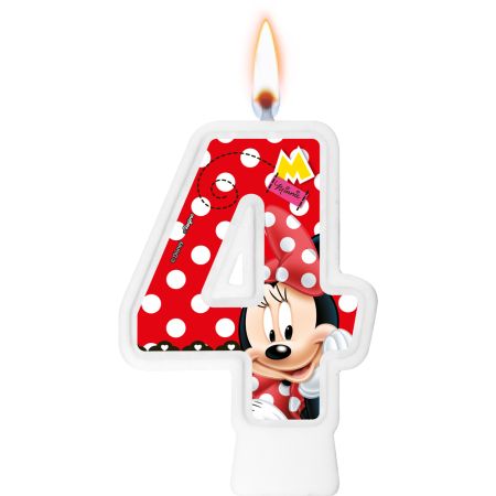 VELA REGINA NUMERAL MINNIE RED Nº 4
