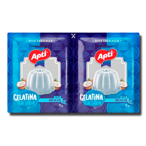 GELATINA SEM SABOR INCOLOR 24 GR APTI