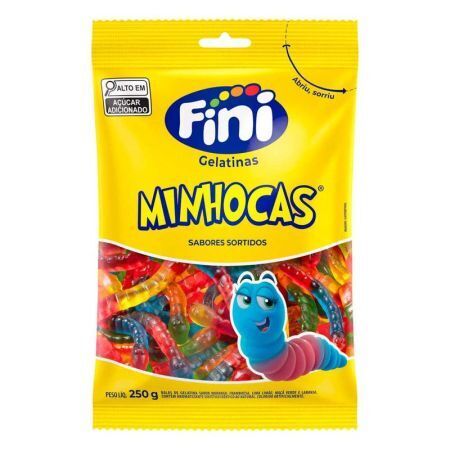 BALA DE GELATINA FINI 250 GR MINHOCAS BRILHO