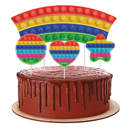 TOPPER DE BOLO CHOCONFEST PERSONALIZADO 4 PCS