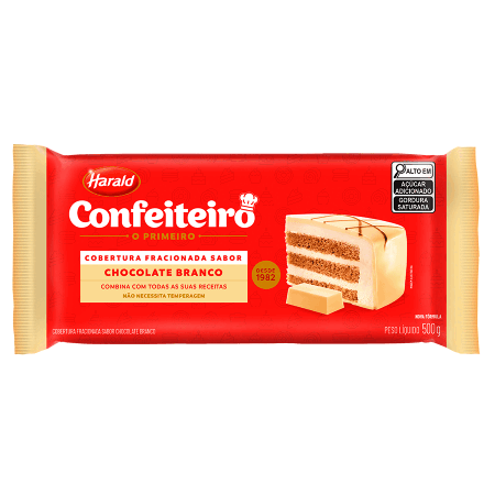 COBERTURA HARALD CONFEITEIRO BRANCO 500 GR