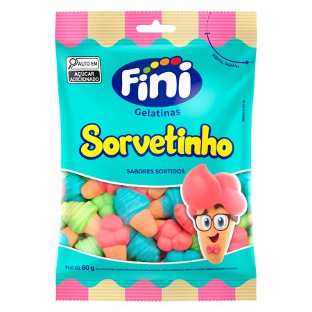 BALA DE GELATINA FINI 80 GR SORVETINHO