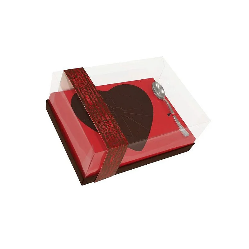 CAIXA P/ CORACAO DE COLHER IDEIA ENCANTO 250 GR LOVE RED