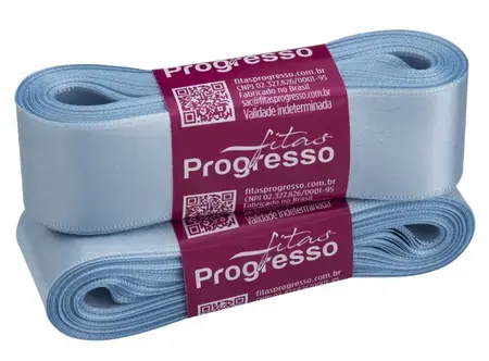 FITA PROGRESSO CETIM 30 MM X 10 MT COR 212 AZUL BEBE