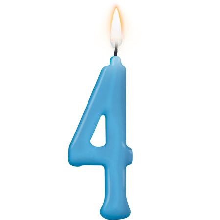 VELA REGINA PARABENS AZUL Nº 4