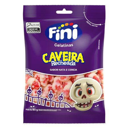 BALA DE GELATINA FINI 80 GR CAVEIRA RECHEADA