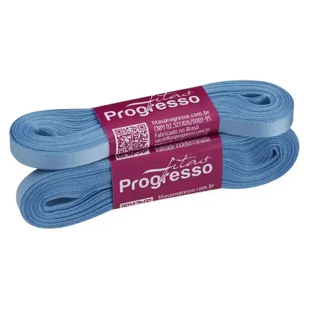 FITA PROGRESSO CETIM 07 MM X 10 MT COR 246 AZUL CELESTE
