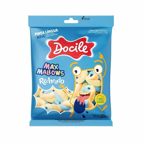 MARSHMALLOW DOCILE 220 GR TWIST RECHEADO PINTA LINGUA