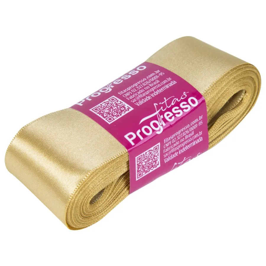 FITA PROGRESSO CETIM 38 MM X 10 MT COR 228 OURO