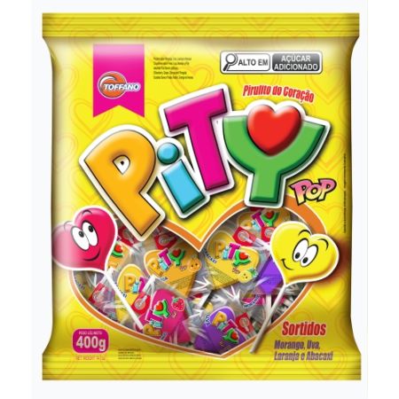 PIRULITO TOFFANO PITY POP FRUTAS 400 GR
