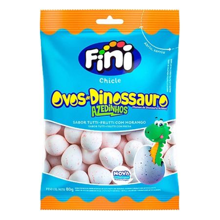 CHICLE FINI GULOSEIMAS OVOS DE DINOSSAURO 80 GR