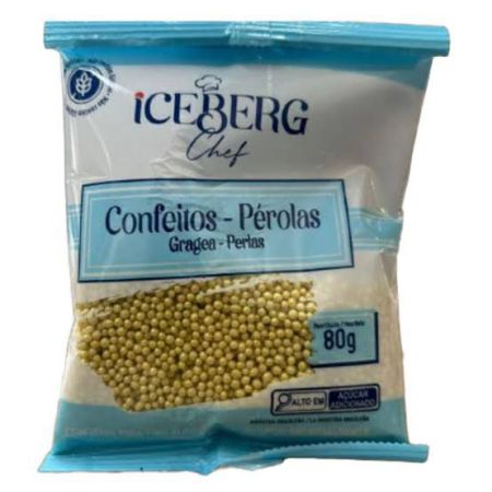 CONFEITO MICANGA COLORIDA ICEBERG 80 GR COLORIDO AMARELO