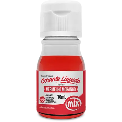 CORANTE LIQUIDO MIX 10 ML VERMELHO MORANGO