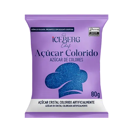 ACUCAR CRISTAL ICEBERG AZUL 80 GR