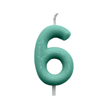 VELA SILVER CANDY COLOR VERDE Nº 6