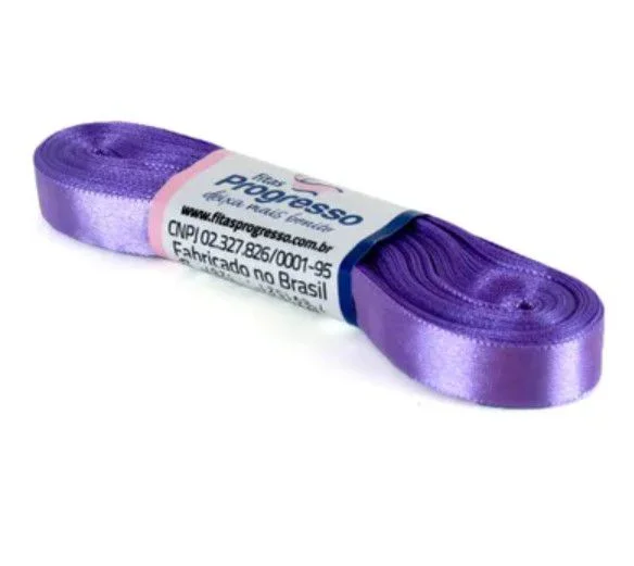 FITA PROGRESSO CETIM 10 MM X 10 MT COR 356 LILAS LAVANDA